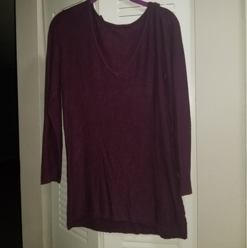 Long sleeved maroon shirt